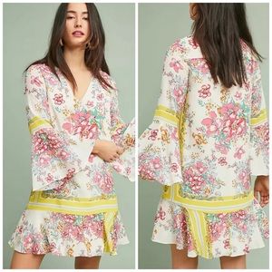 Moulinette Soeurs Alyn Silk Floral Shift Dress